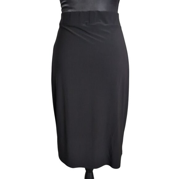 Black Stretch Waist Pencil Skirt Size Small - Picture 2 of 4